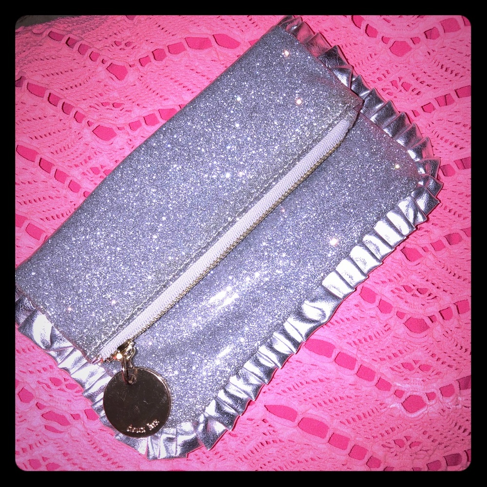 Deux Lux Glam Silver Clutch